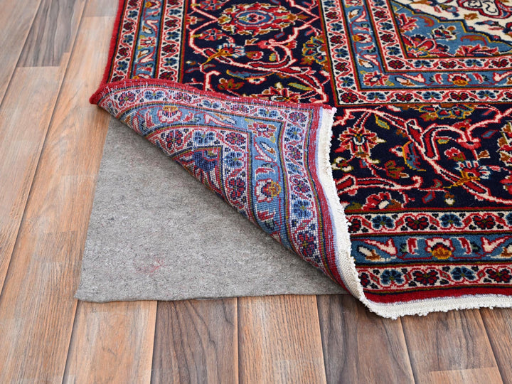9'5" x 13'0" Vintage Hand Knotted Red Wool Rectangle Oriental Rug - MOA10286699