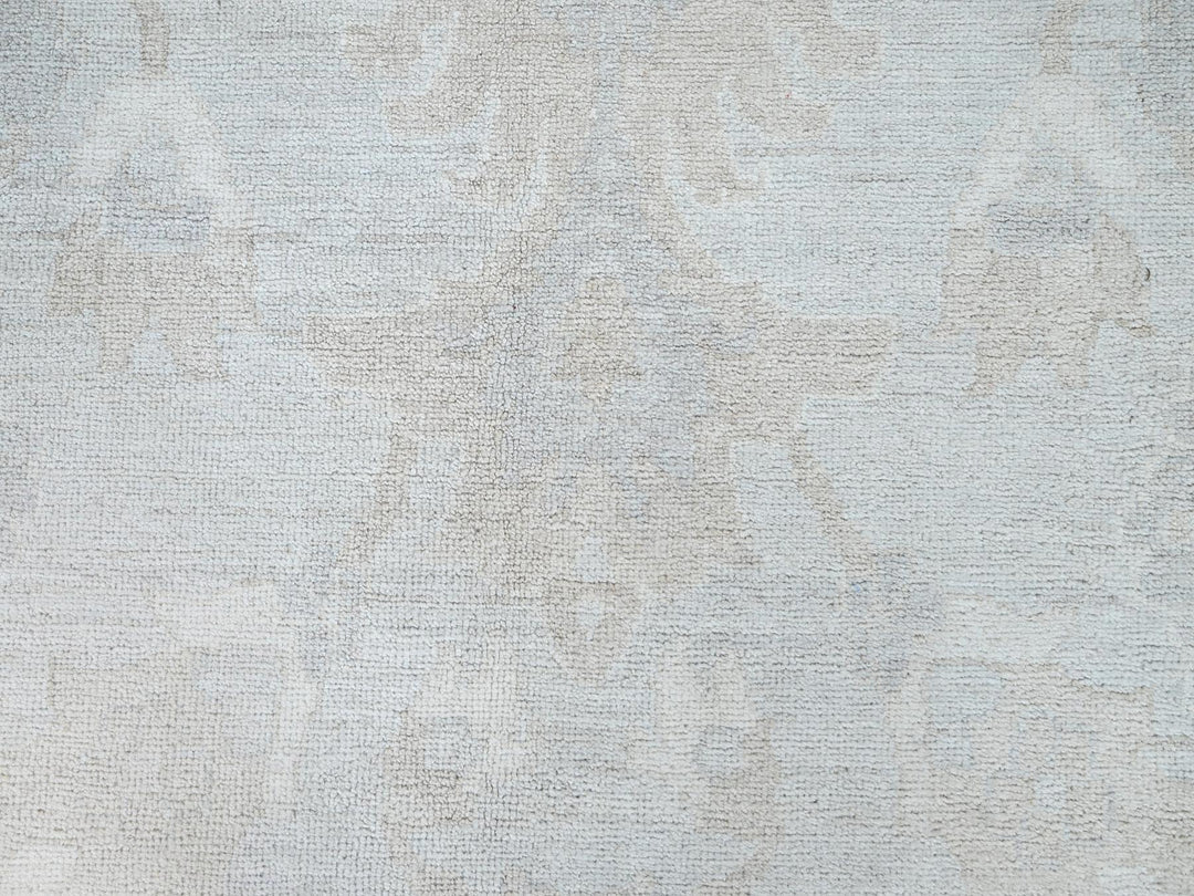 9'1" x 12'0" New Hand Knotted Grey Wool Rectangle Oriental Rug - MOA10286705