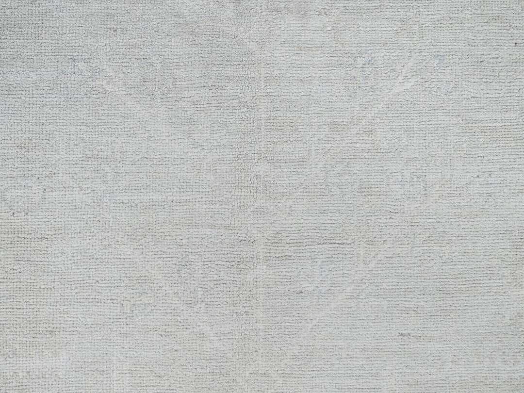 8'1" x 9'7" New Hand Knotted Ivory Wool Rectangle Oriental Rug - MOA10286708