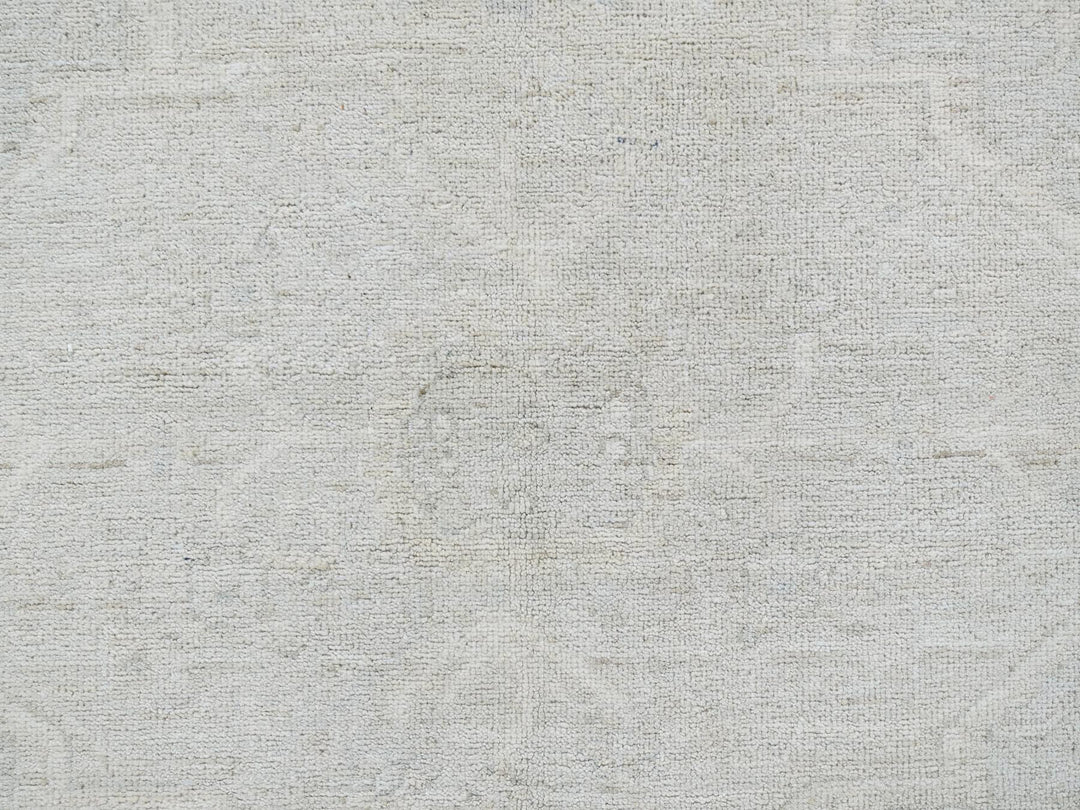 8'1" x 9'11" New Hand Knotted Grey Wool Rectangle Oriental Rug - MOA10286709
