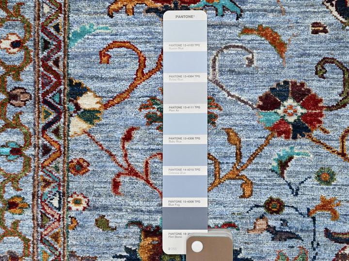 9'2" x 12'4" New Hand Knotted Grey Wool Rectangle Oriental Rug - MOA10286715
