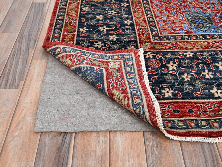 9'0" x 12'0" New Hand Knotted Blue Wool Rectangle Oriental Rug - MOA10286735