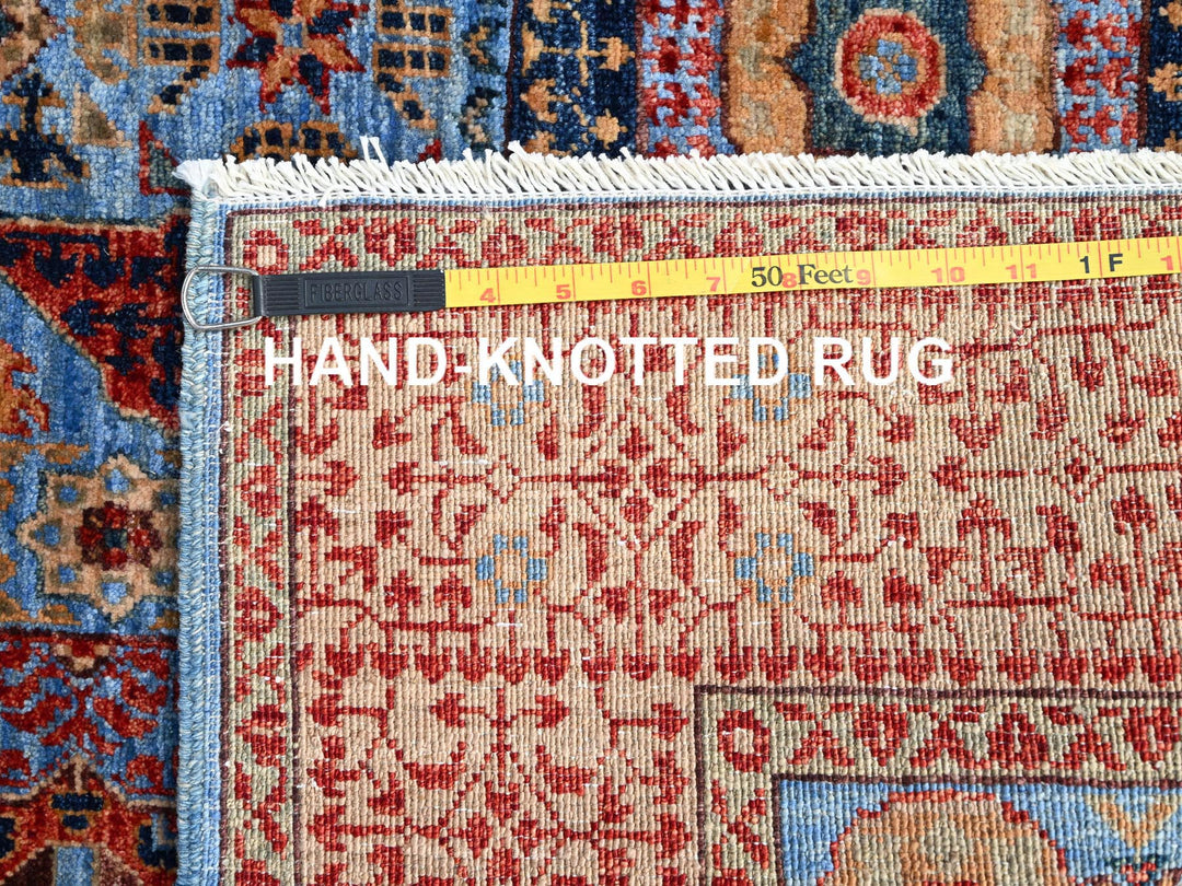 4'0" x 6'5" New Hand Knotted Blue Wool Rectangle Oriental Rug - MOA10286746