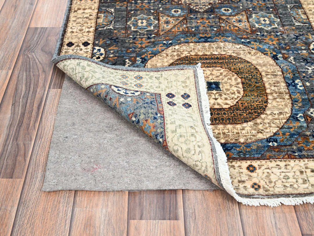 2'5" x 9'10" New Hand Knotted Grey Wool Runner Oriental Rug - MOA10286749