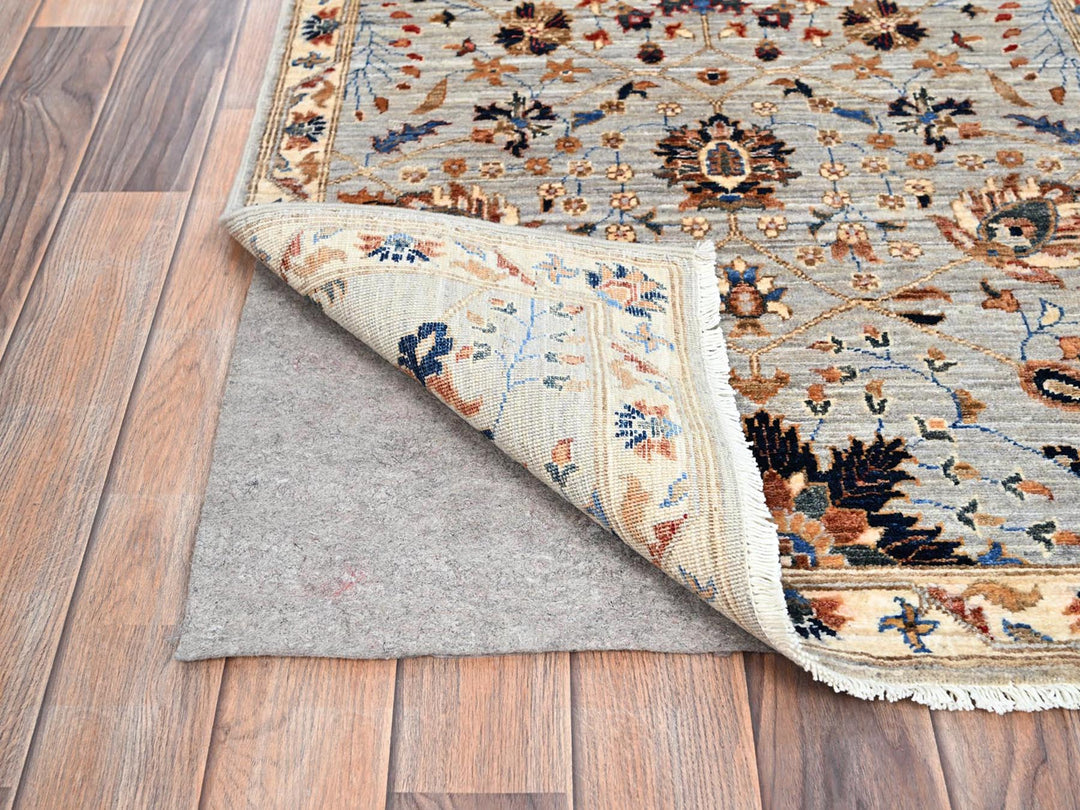 2'7" x 10'0" New Hand Knotted Green Wool Runner Oriental Rug - MOA10286750