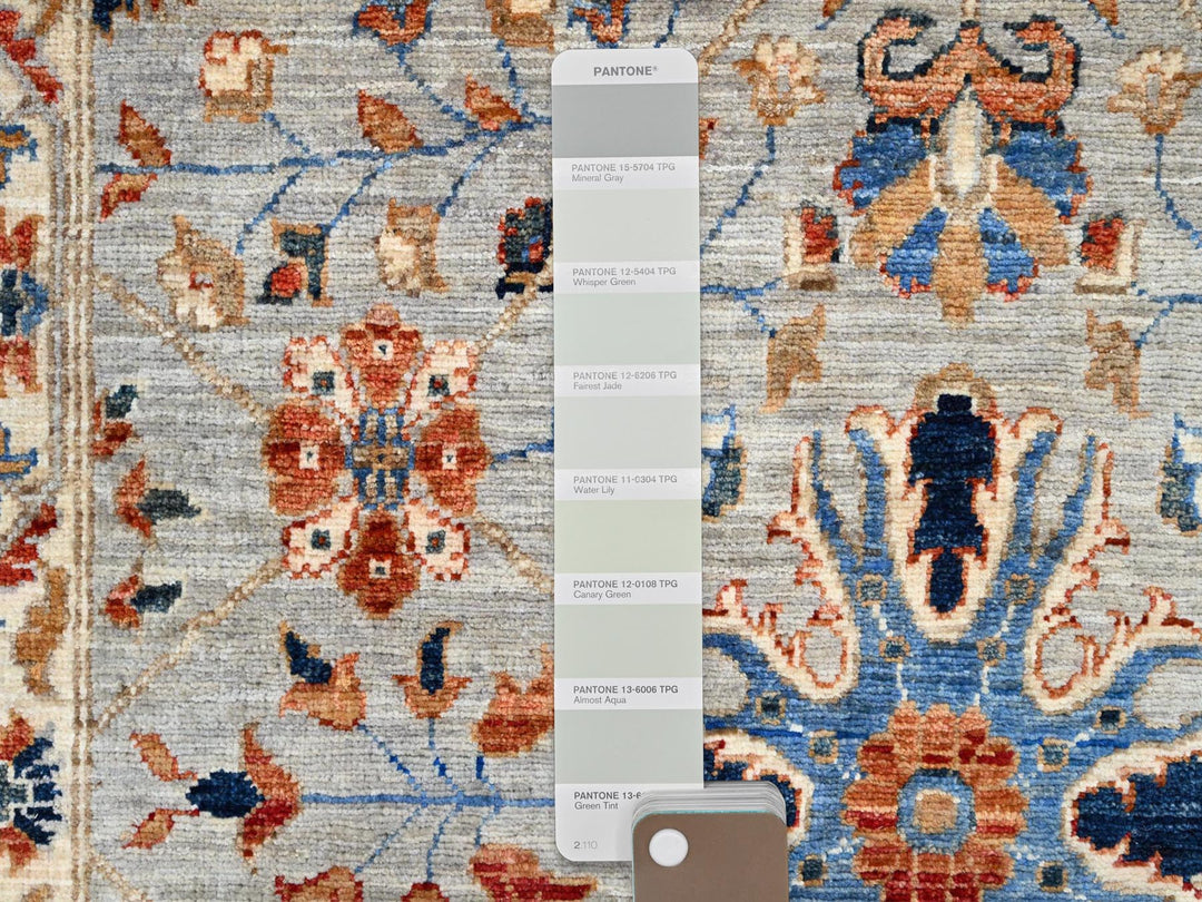2'7" x 10'0" New Hand Knotted Green Wool Runner Oriental Rug - MOA10286750