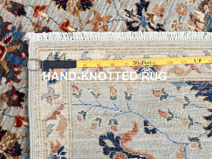 2'7" x 10'0" New Hand Knotted Green Wool Runner Oriental Rug - MOA10286750