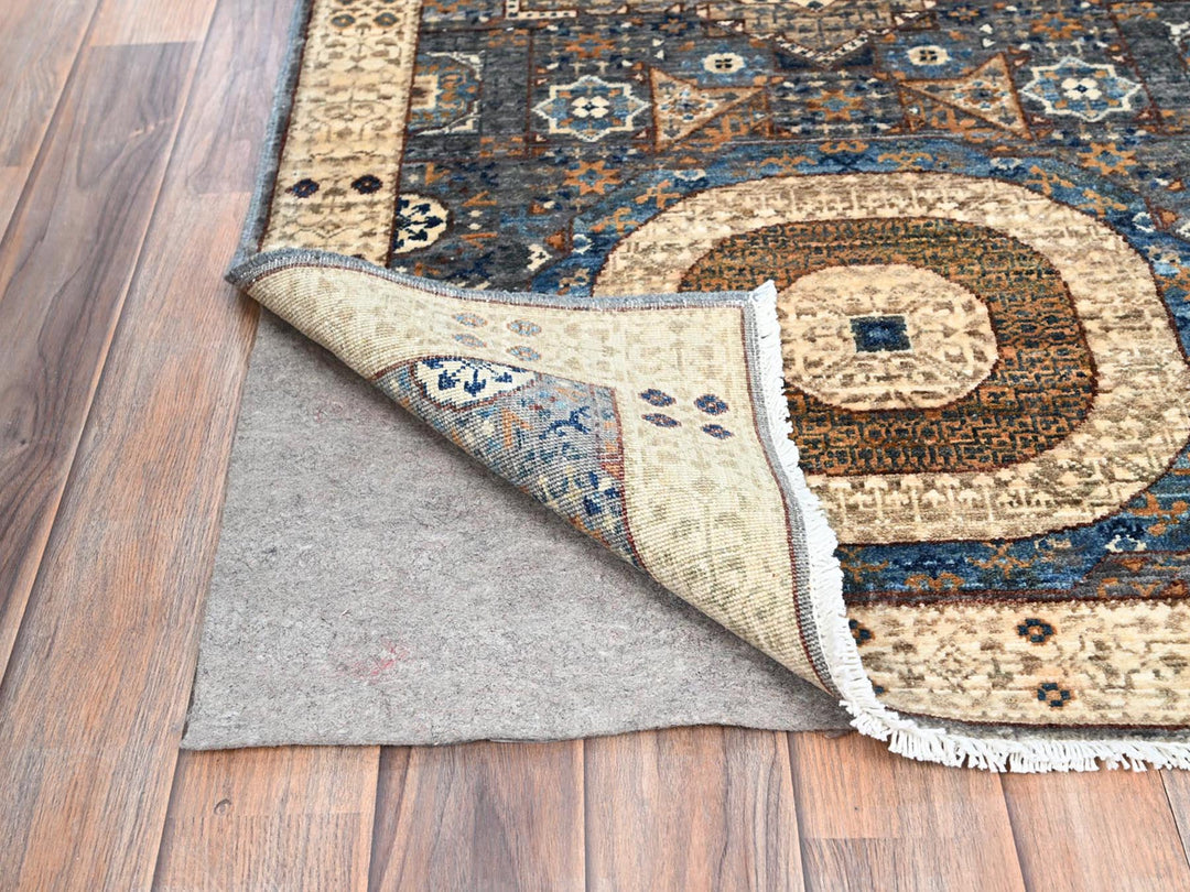 2'8" x 9'10" New Hand Knotted Grey Wool Runner Oriental Rug - MOA10286752
