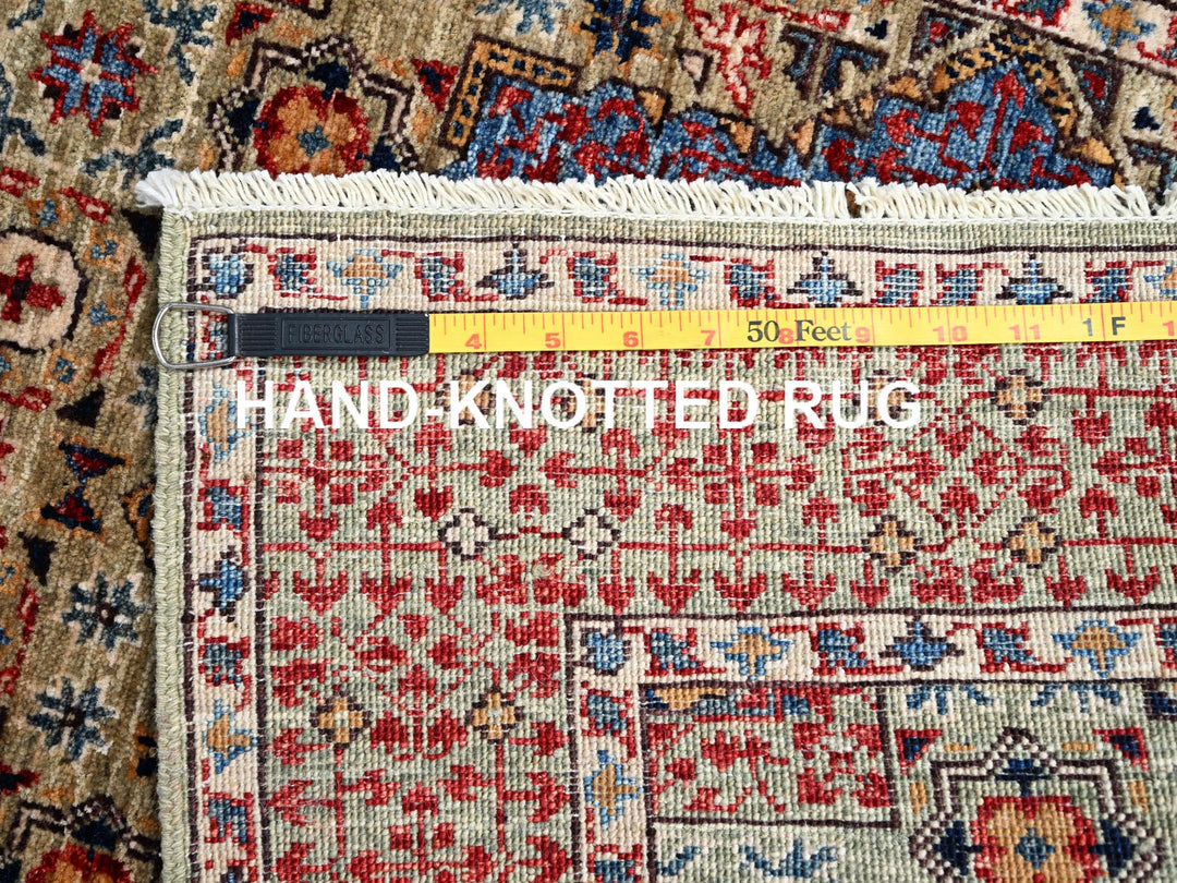 2'7" x 15'10" New Hand Knotted Brown Wool Runner Oriental Rug - MOA10286756