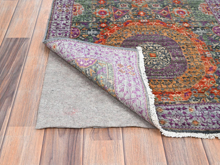 2'5" x 13'10" New Hand Knotted Green Wool Runner Oriental Rug - MOA10286757