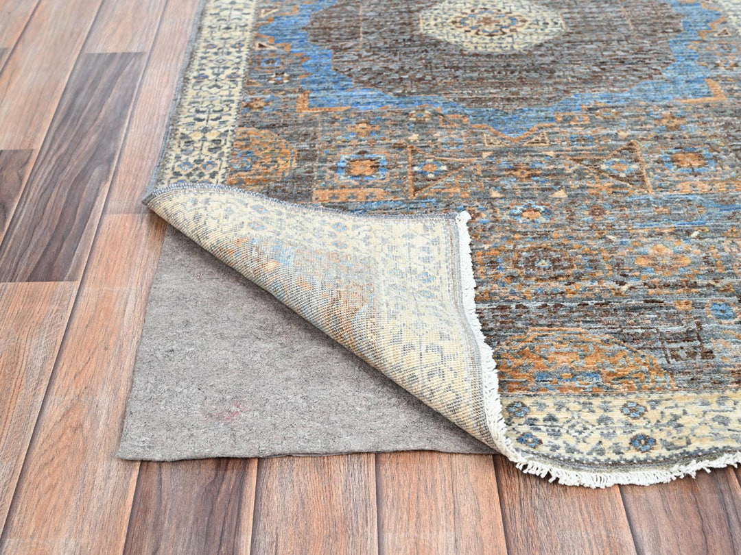 2'9" x 9'10" New Hand Knotted Grey Wool Runner Oriental Rug - MOA10286758