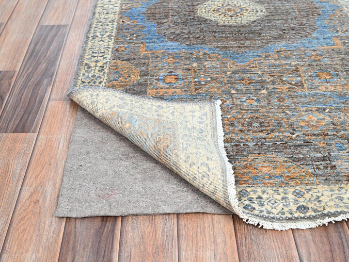 2'9" x 9'10" New Hand Knotted Grey Wool Runner Oriental Rug - MOA10286758