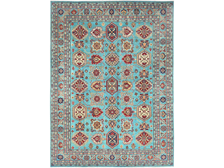 8'11" x 12'1" New Hand Knotted Blue Wool Rectangle Oriental Rug - MOA10286765