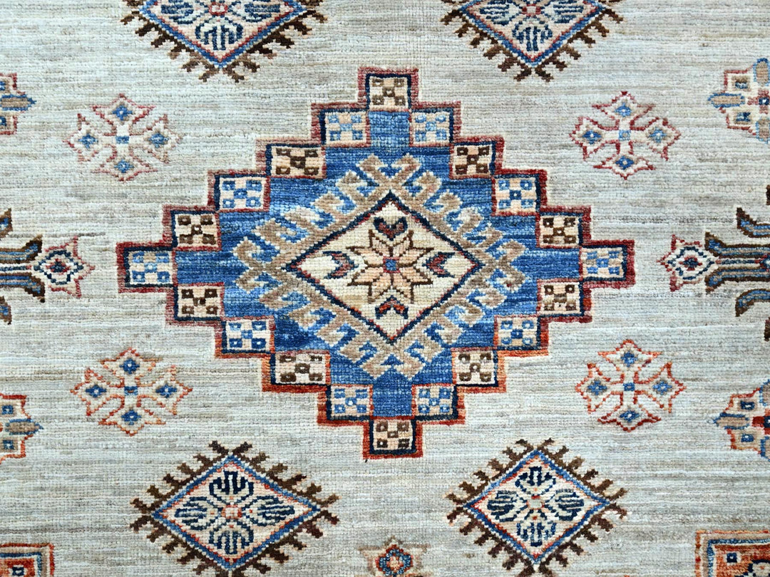 9'11" x 13'8" New Hand Knotted Grey Wool Rectangle Oriental Rug - MOA10286886