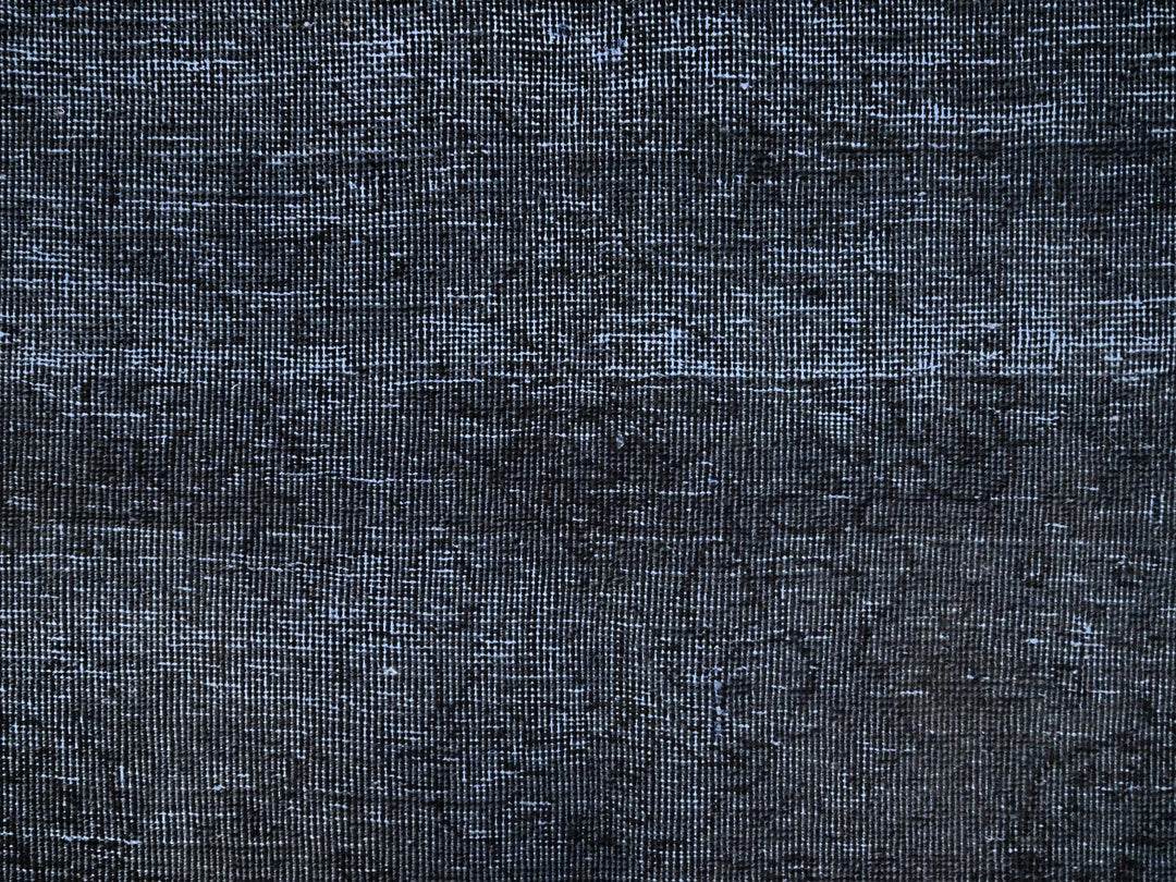 6'3" x 9'3" Vintage Hand Knotted Black Wool Rectangle Oriental Rug - MOA10286927