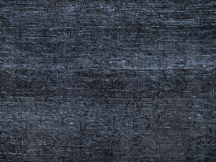 6'3" x 9'3" Vintage Hand Knotted Black Wool Rectangle Oriental Rug - MOA10286927