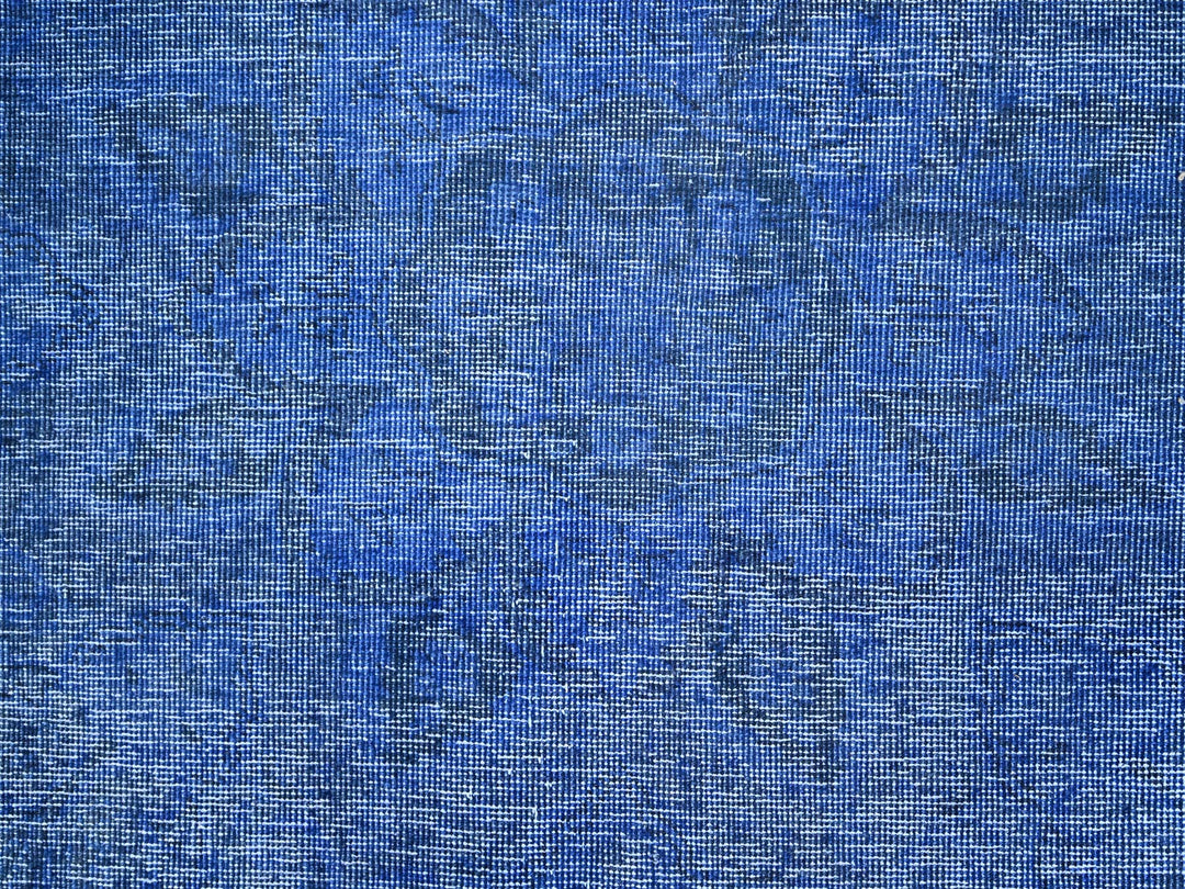 9'11" x 12'7" Vintage Hand Knotted Overdyed Wool Rectangle Oriental Rug - MOA10286933
