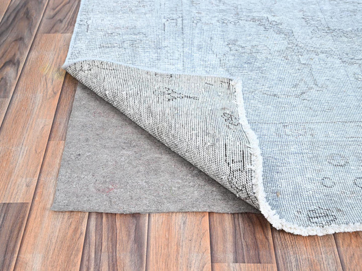 5'11" x 8'10" Vintage Hand Knotted Grey Wool Rectangle Oriental Rug - MOA10286937