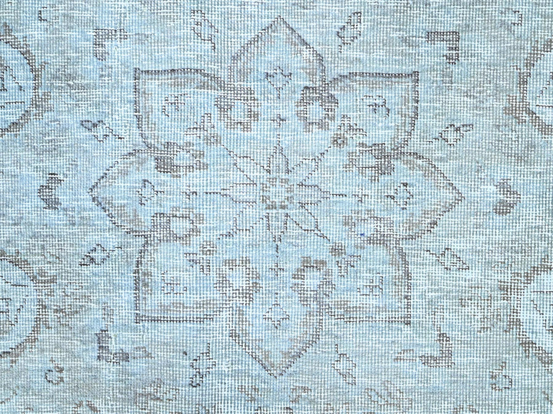 6'0" x 8'9" Vintage Hand Knotted Blue Wool Rectangle Oriental Rug - MOA10286938