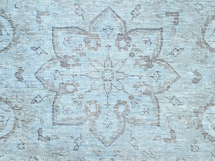 6'0" x 8'9" Vintage Hand Knotted Blue Wool Rectangle Oriental Rug - MOA10286938