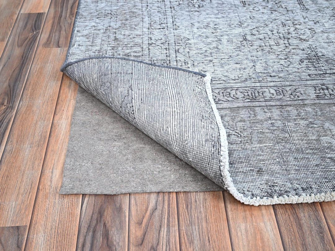 8'10" x 12'4" Vintage Hand Knotted Grey Wool Rectangle Oriental Rug - MOA10286940