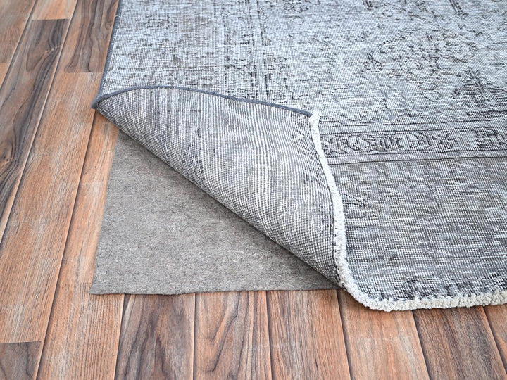 8'10" x 12'4" Vintage Hand Knotted Grey Wool Rectangle Oriental Rug - MOA10286940