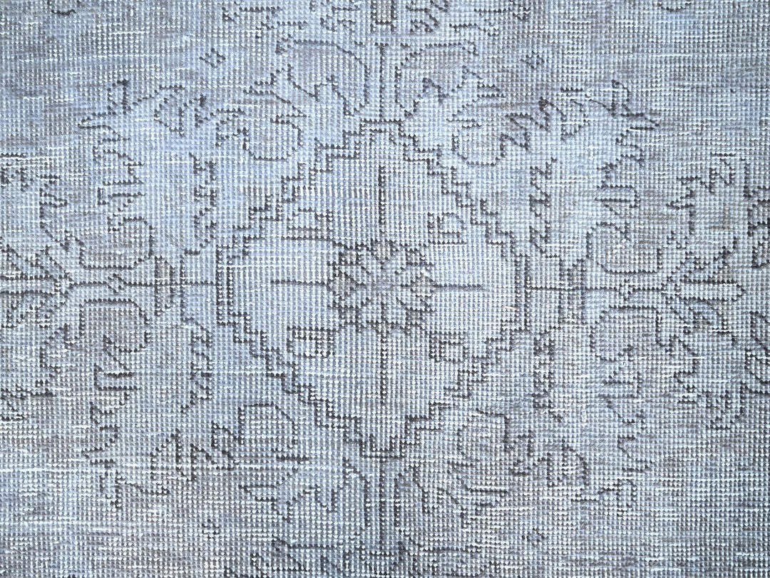 8'10" x 12'4" Vintage Hand Knotted Grey Wool Rectangle Oriental Rug - MOA10286940