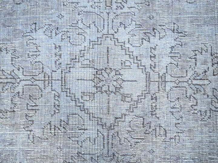 8'10" x 12'4" Vintage Hand Knotted Grey Wool Rectangle Oriental Rug - MOA10286940