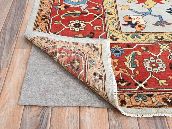 8'10" x 11'8" New Hand Knotted Grey Wool Rectangle Oriental Rug - MOA10286948