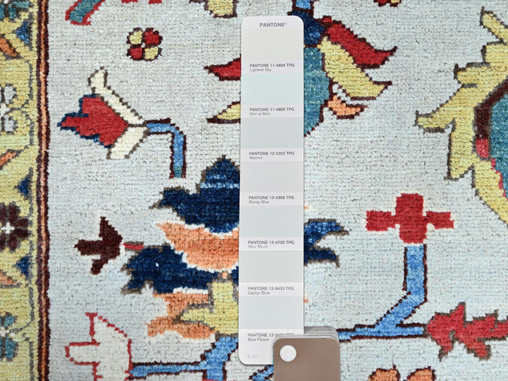 8'10" x 11'8" New Hand Knotted Grey Wool Rectangle Oriental Rug - MOA10286948