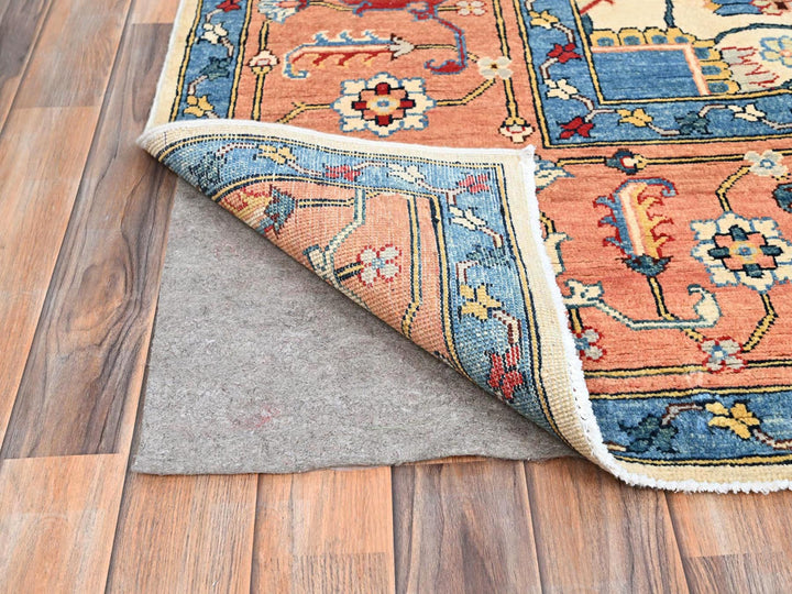 8'11" x 11'10" New Hand Knotted Red Wool Rectangle Oriental Rug - MOA10286952