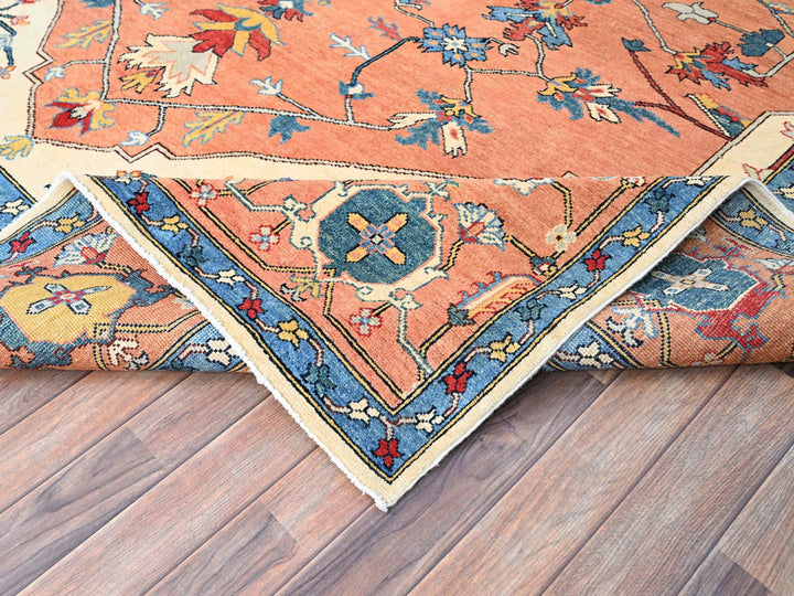 8'11" x 11'10" New Hand Knotted Red Wool Rectangle Oriental Rug - MOA10286952