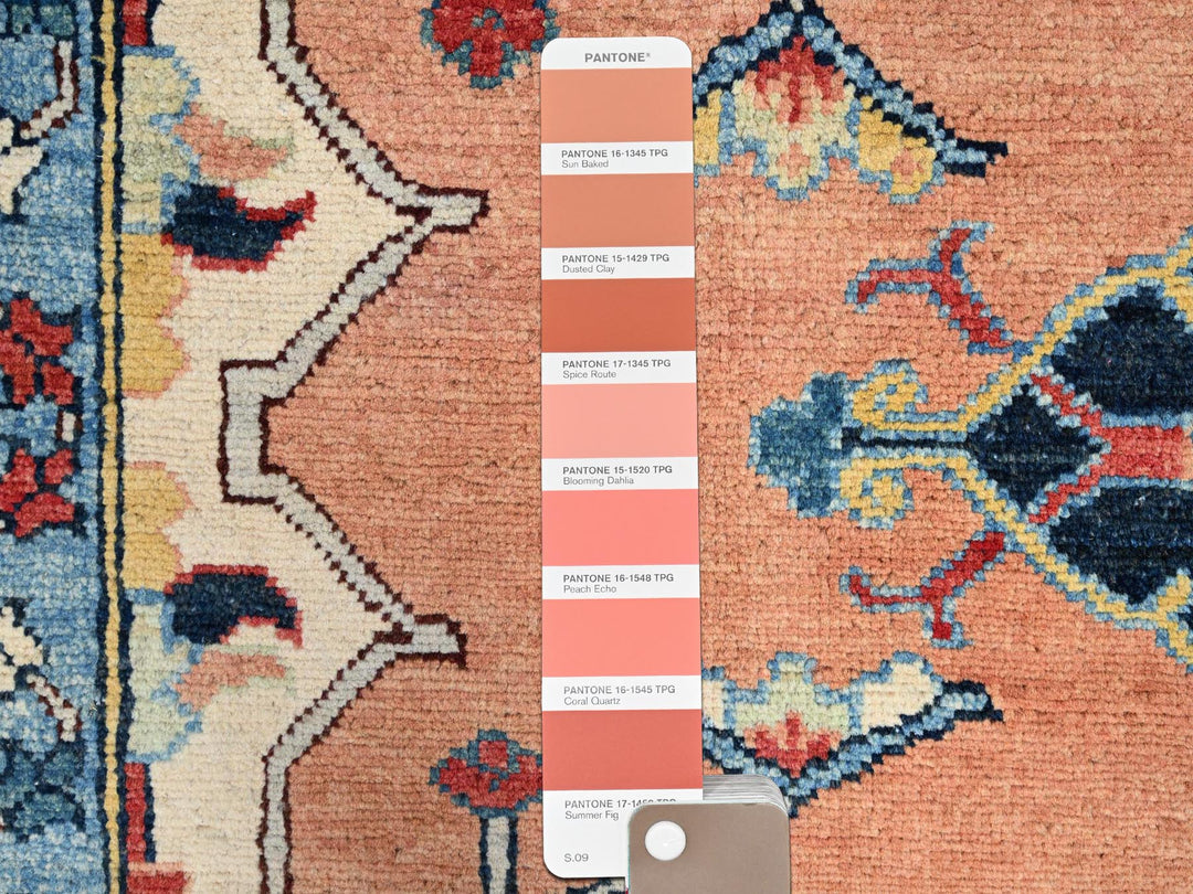 8'11" x 11'10" New Hand Knotted Red Wool Rectangle Oriental Rug - MOA10286952