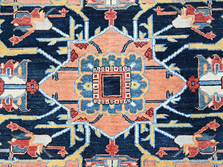 8'11" x 11'10" New Hand Knotted Red Wool Rectangle Oriental Rug - MOA10286952