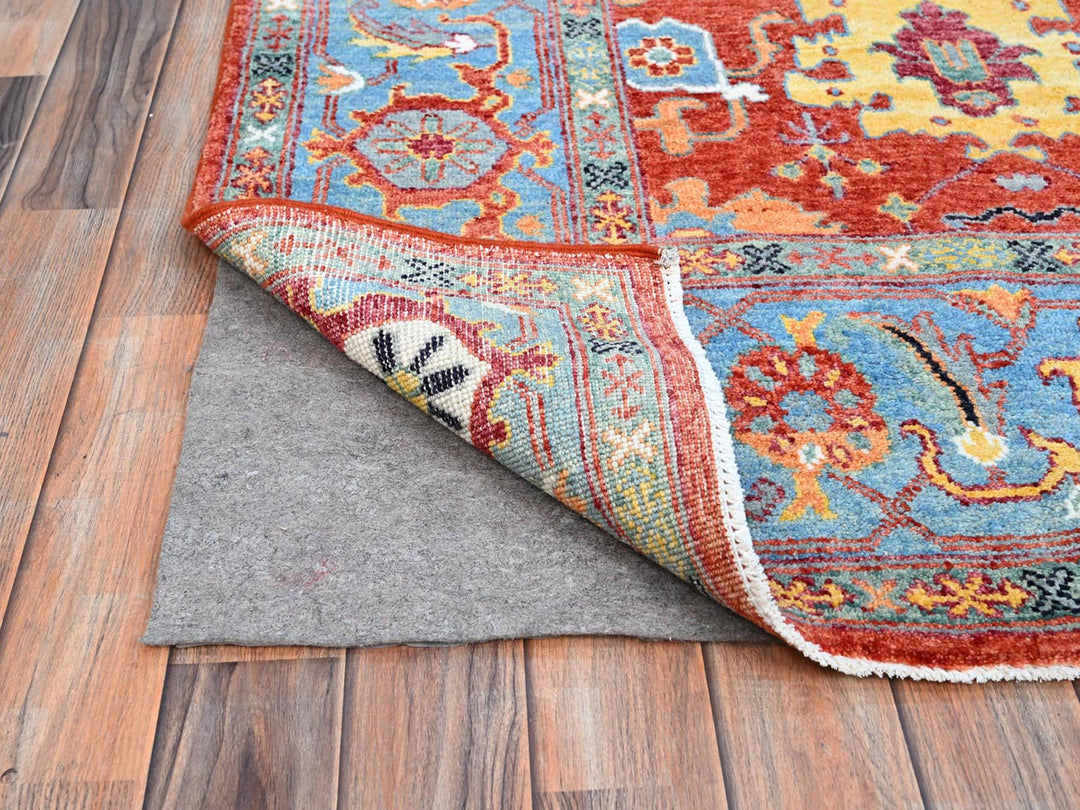 8'0" x 10'0" New Hand Knotted Red Wool Rectangle Oriental Rug - MOA10286954