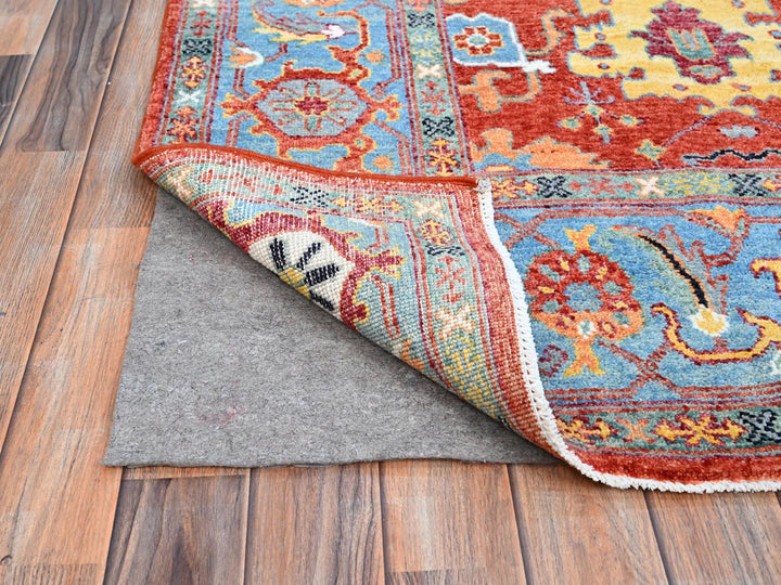 8'0" x 10'0" New Hand Knotted Red Wool Rectangle Oriental Rug - MOA10286954