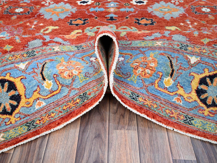 8'0" x 10'0" New Hand Knotted Red Wool Rectangle Oriental Rug - MOA10286954