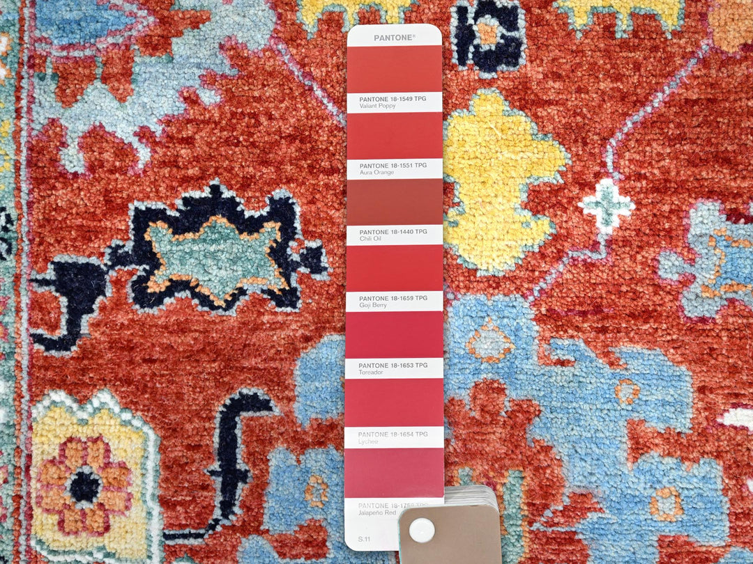8'0" x 10'0" New Hand Knotted Red Wool Rectangle Oriental Rug - MOA10286954
