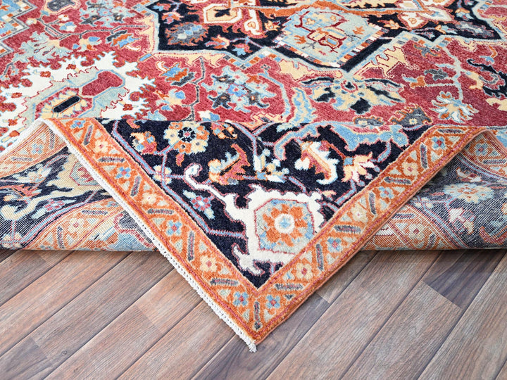 9'2" x 11'8" New Hand Knotted Pink Wool Rectangle Oriental Rug - MOA10286955