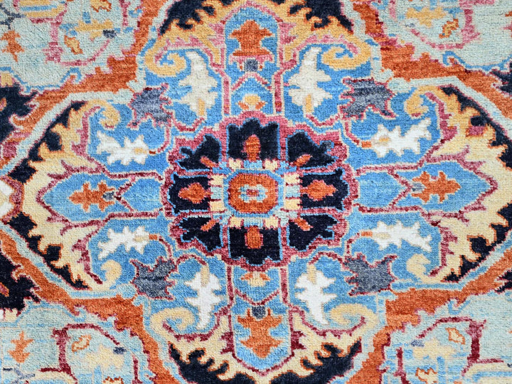 9'2" x 11'8" New Hand Knotted Pink Wool Rectangle Oriental Rug - MOA10286955