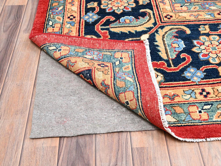 12'0" x 17'2" New Hand Knotted Red Wool Rectangle Oriental Rug - MOA10286959