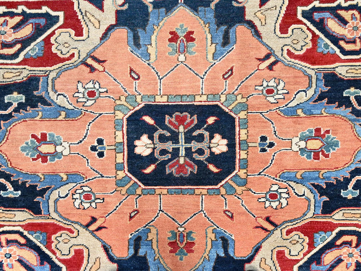 12'0" x 17'2" New Hand Knotted Red Wool Rectangle Oriental Rug - MOA10286959