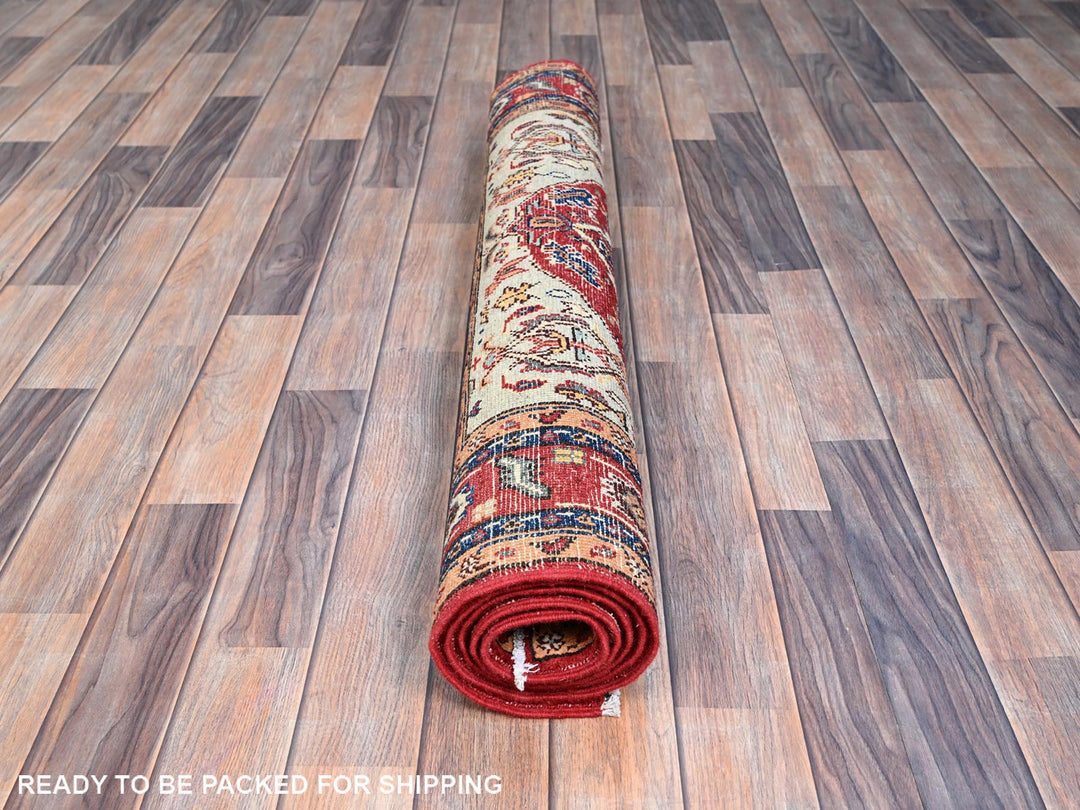 4'0" x 5'10" New Hand Knotted Grey Wool Rectangle Oriental Rug - MOA10286967