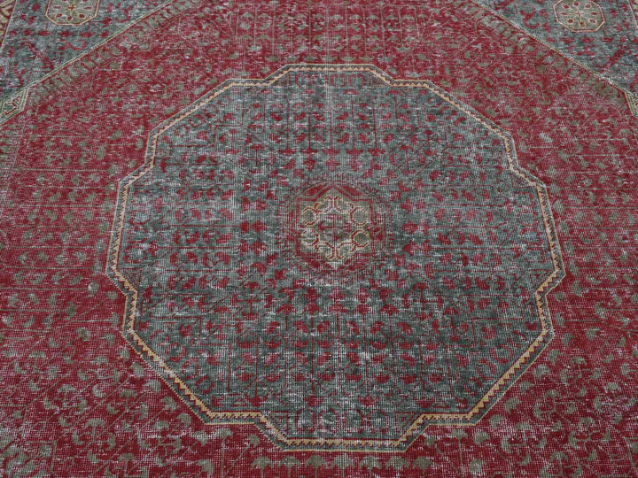 6'0" x 9'0" New Hand Knotted Green Wool Rectangle Oriental Rug - MOA10287015