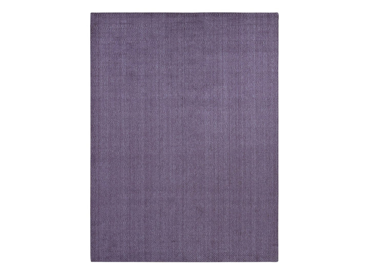 8'0" x 10'1" New Hand Loomed Purple Wool Rectangle Oriental Rug - MOA10287020