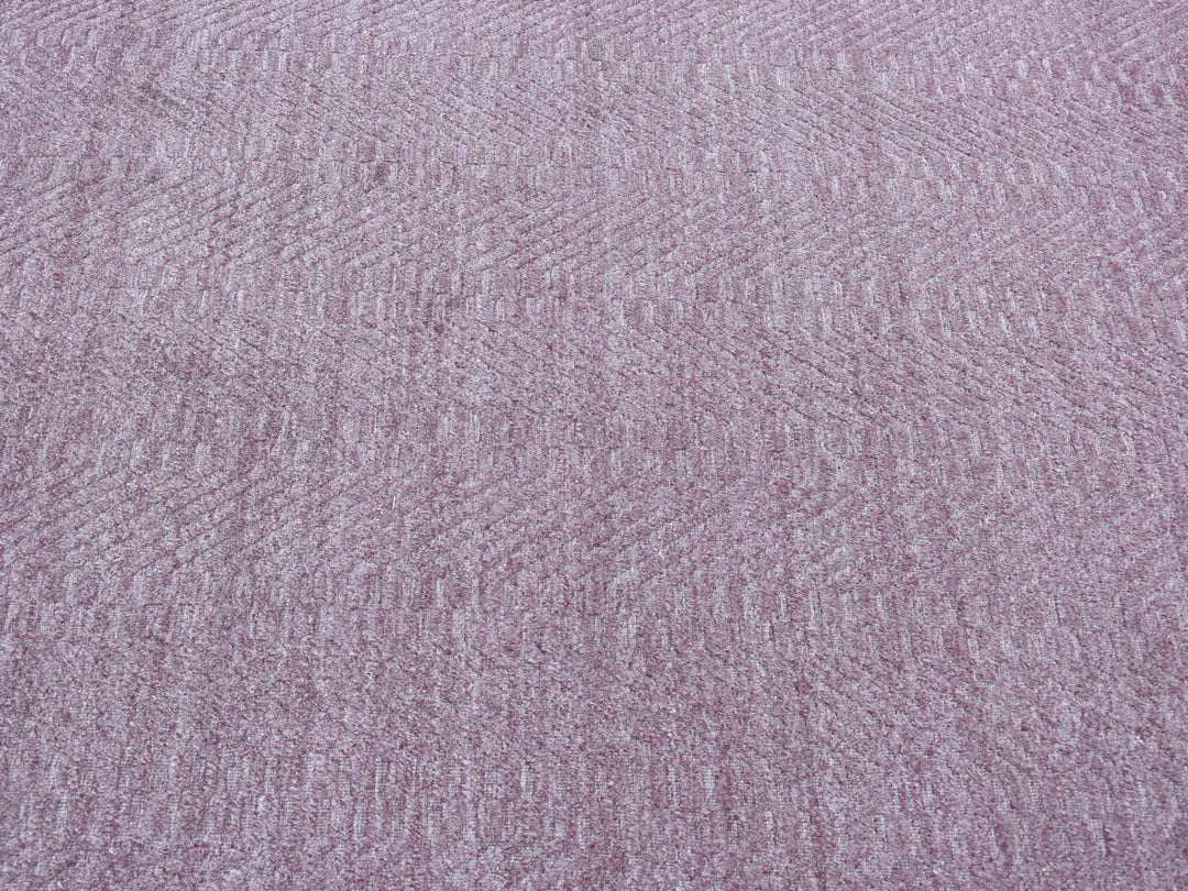 8'0" x 10'1" New Hand Loomed Purple Wool Rectangle Oriental Rug - MOA10287020