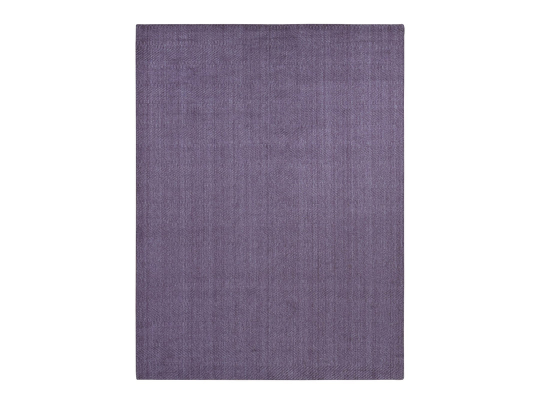8'0" x 10'0" New Hand Loomed Purple Wool Rectangle Oriental Rug - MOA10287031