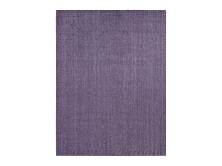 8'0" x 10'0" New Hand Loomed Purple Wool Rectangle Oriental Rug - MOA10287031