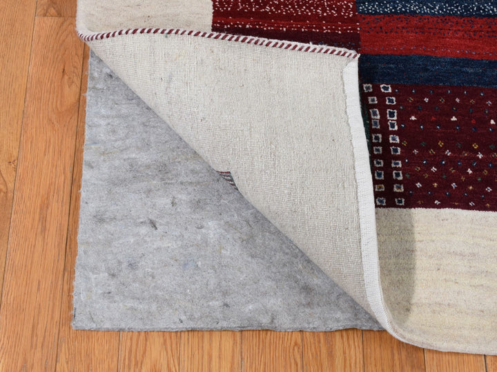 8'3" x 9'9" New Hand Knotted Ivory Wool Rectangle Oriental Rug - MOA10287044