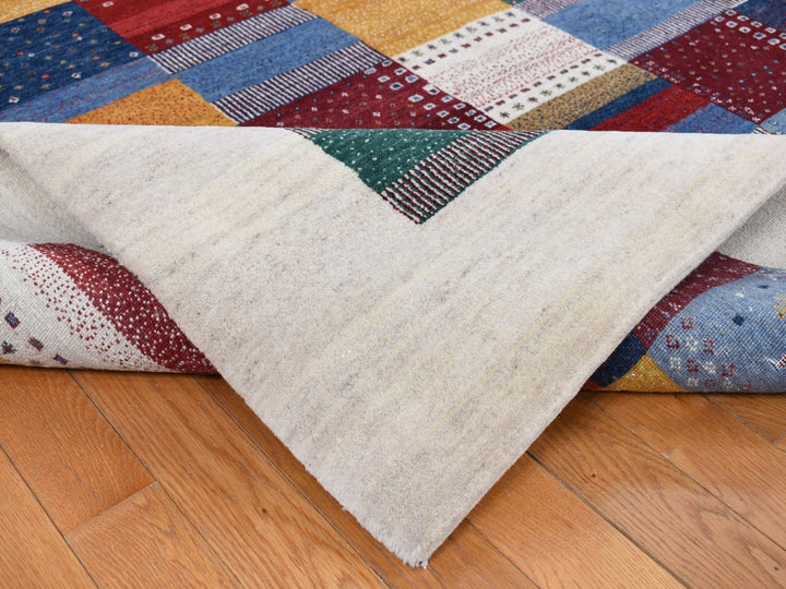 8'3" x 9'9" New Hand Knotted Ivory Wool Rectangle Oriental Rug - MOA10287044